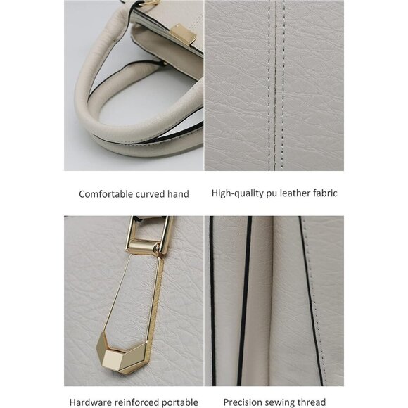 Purses and Handbags for Women Messenger PU Leather Satchel Shoulder Bag - Picture 2 of 7